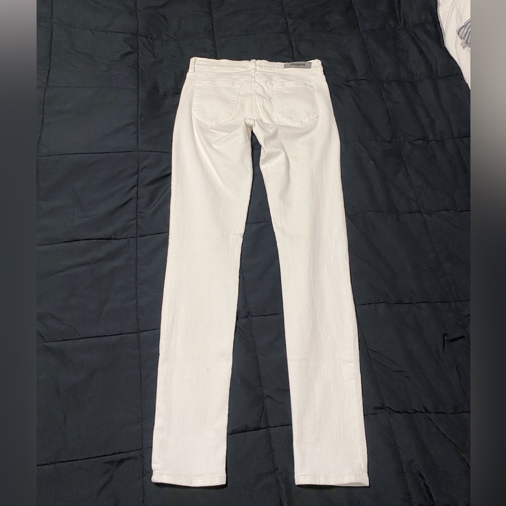 $248 BALDWIN Sophia Women's Mid Rise Skinny Jeans Cotton White 28